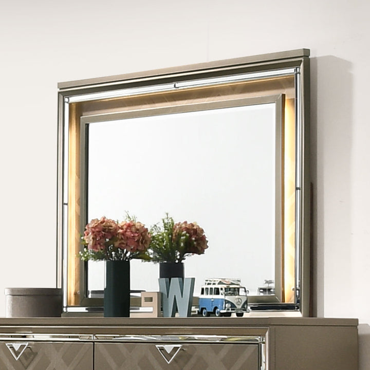 ACME Skylar LED & Dark Champagne Mirror Model 25324 - MONAVILLA