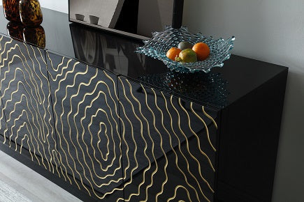 Modrest Jonah Modern Black and Gold Buffet - MONAVILLA