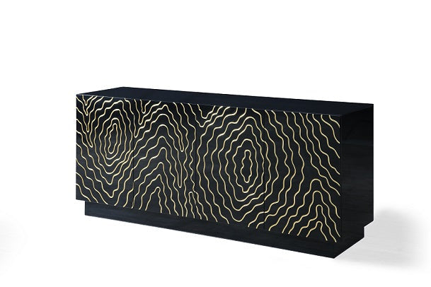 Modrest Jonah Modern Black and Gold Buffet - MONAVILLA