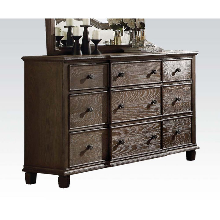 ACME Baudouin Weathered Oak Dresser Model 26115 - MONAVILLA