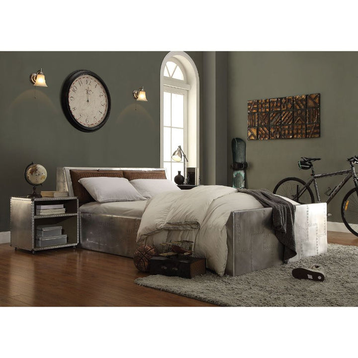 ACME Brancaster Aluminum Nightstand Model 26218 - MONAVILLA