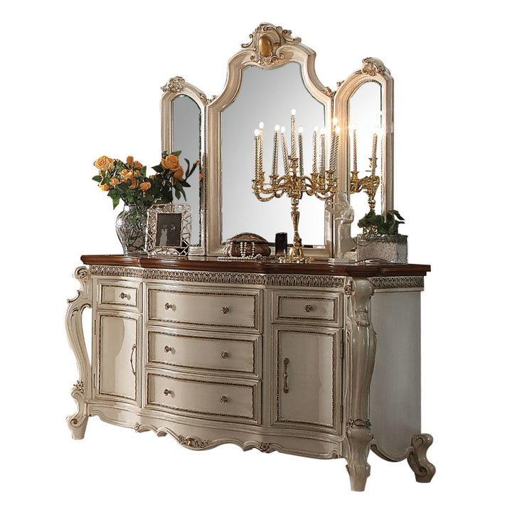 ACME Picardy Antique Pearl & Cherry Oak Dresser Model 26905 - MONAVILLA