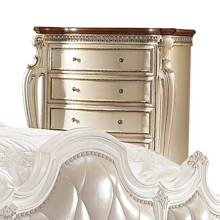 ACME Picardy Antique Pearl & Cherry Oak Chest Model 26906 - MONAVILLA