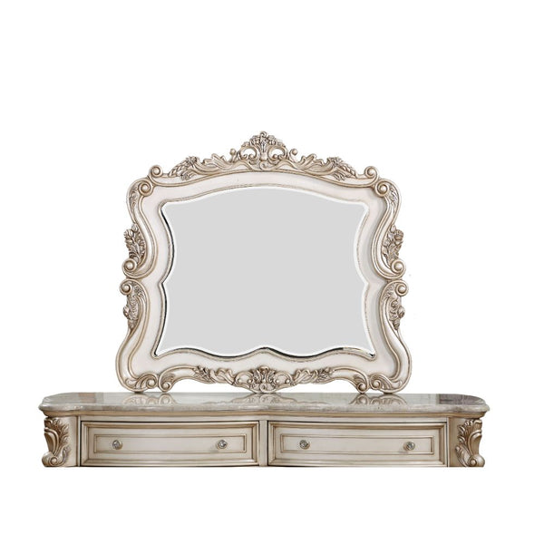 ACME Gorsedd Antique White Mirror Model 27444 - MONAVILLA