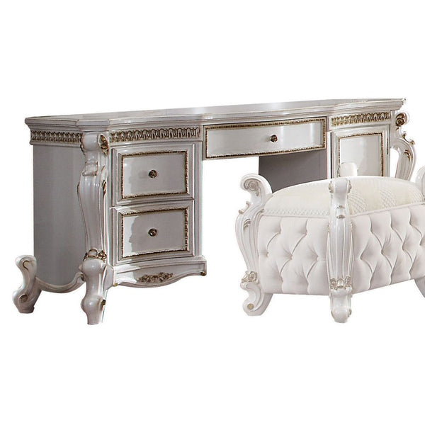 ACME Picardy Antique Pearl Vanity Desk Model 27884 - MONAVILLA