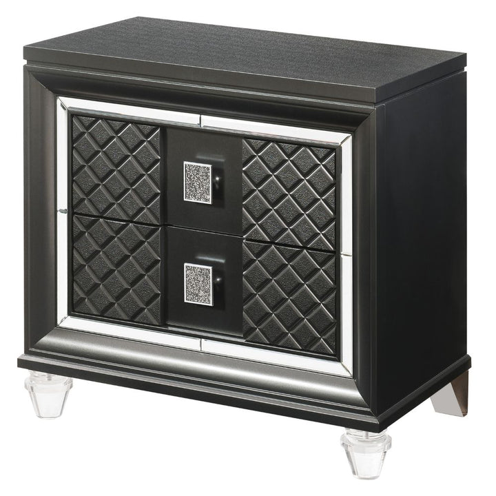 ACME Sawyer Metallic Gray Nightstand Model 27973 - MONAVILLA