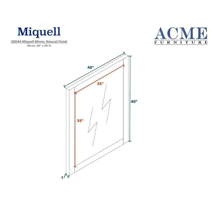 ACME Miquell Natural Mirror Model 28044 - MONAVILLA