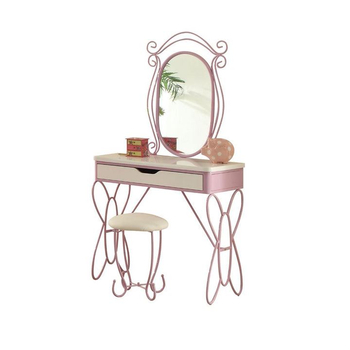 ACME Priya II White & Light Purple Vanity Desk Model 30539 - MONAVILLA