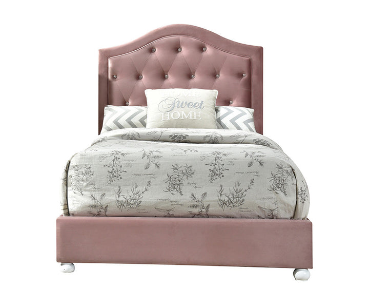 ACME Reggie Pink Fabric Twin Bed Model 30820T - MONAVILLA