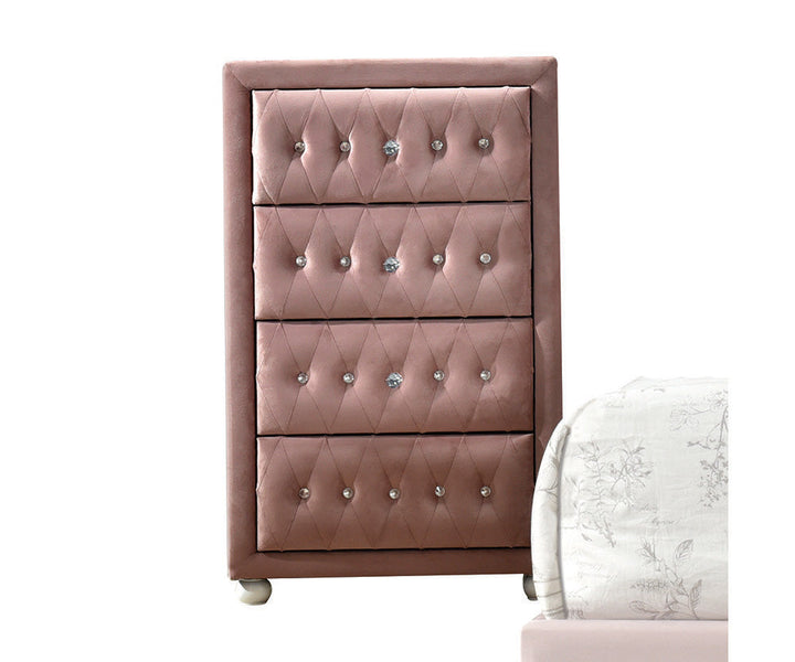 ACME Reggie Pink Fabric Chest Model 30826 - MONAVILLA