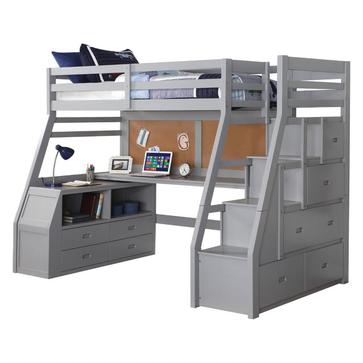 ACME Jason II Gray Loft Bed Model 37445 - MONAVILLA