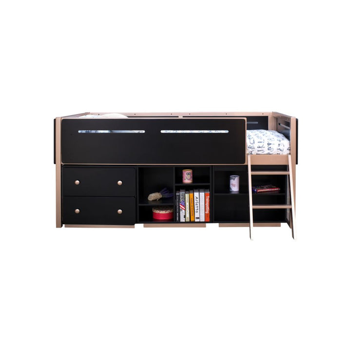 ACME Prescott Black & Rose-Gold Bookshelf Model 37984 - MONAVILLA