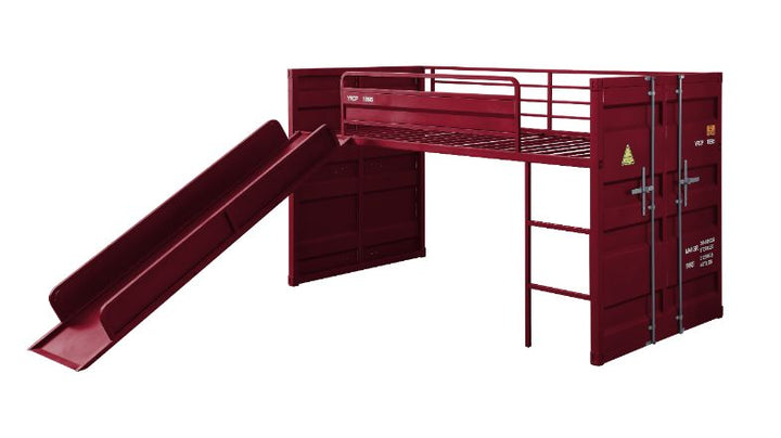 ACME Cargo Red Finish Twin Loft Bed Model 38300 - MONAVILLA