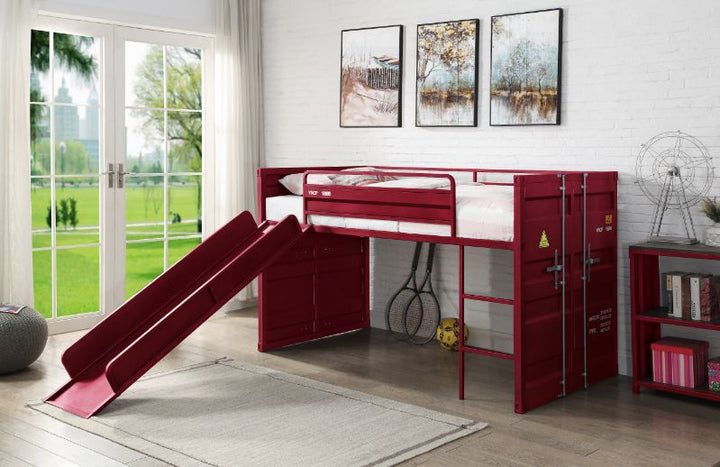 ACME Cargo Red Finish Twin Loft Bed Model 38300 - MONAVILLA