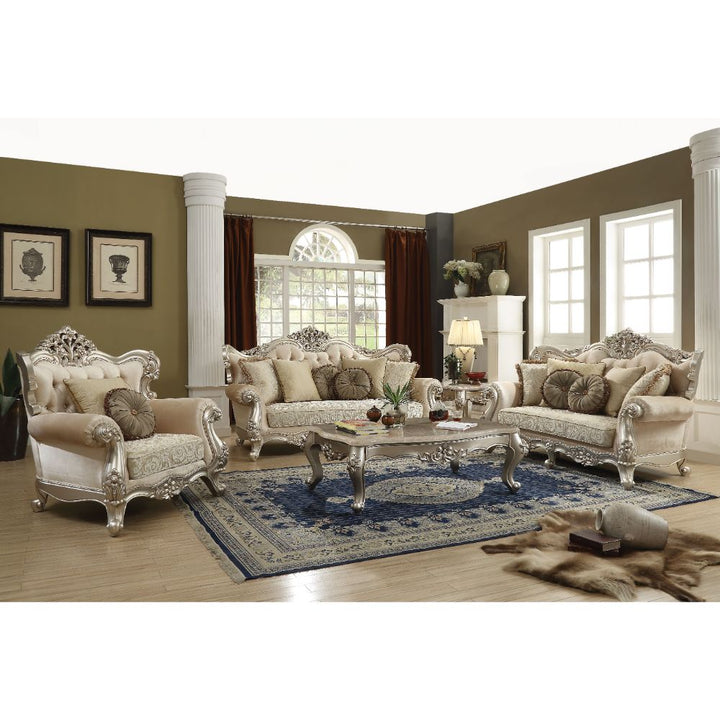 ACME Bently Fabric & Champagne Sofa Model 50660 - MONAVILLA