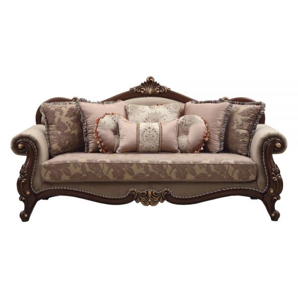 ACME Mehadi Velvet & Walnut Sofa Model 50690 - MONAVILLA