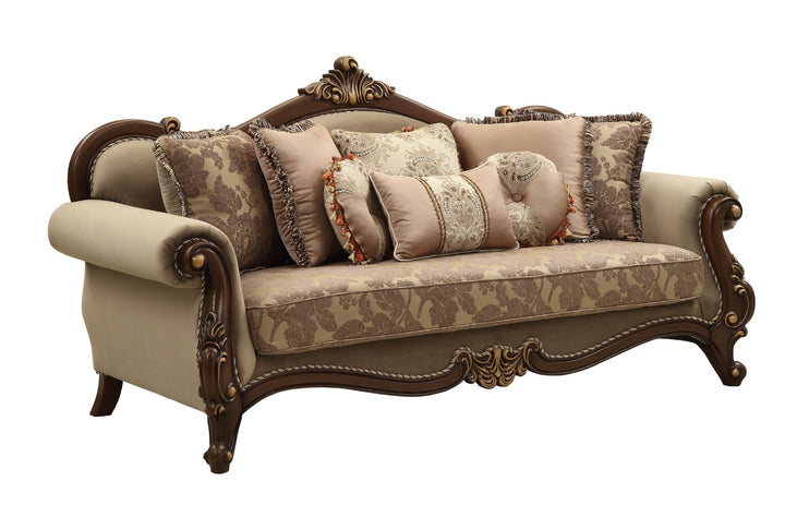 ACME Mehadi Velvet & Walnut Sofa Model 50690 - MONAVILLA