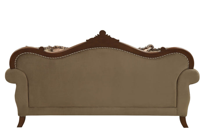 ACME Mehadi Velvet & Walnut Sofa Model 50690 - MONAVILLA