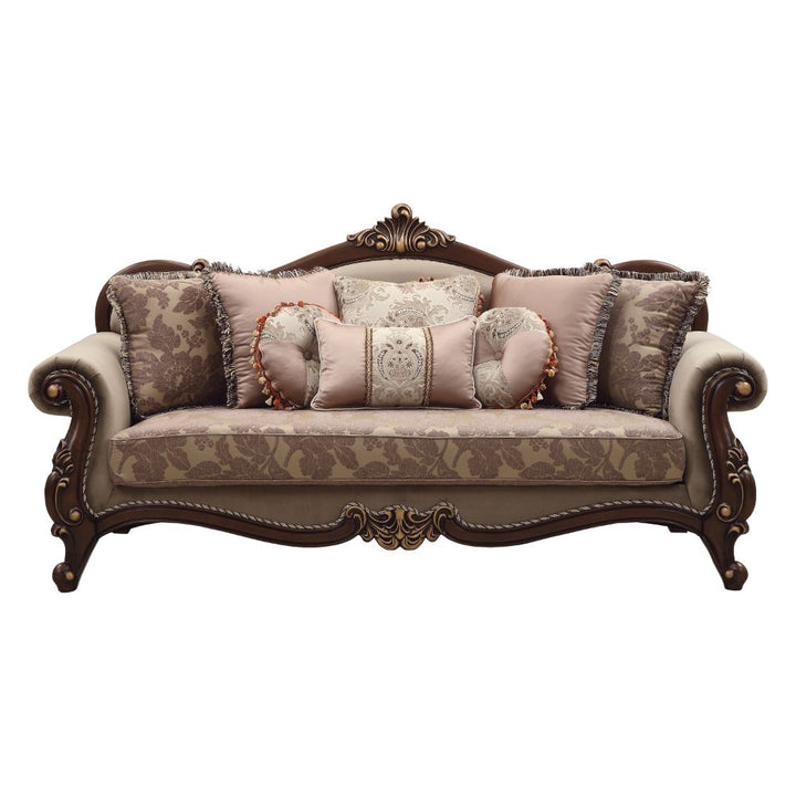 ACME Mehadi Velvet & Walnut Sofa Model 50690 - MONAVILLA