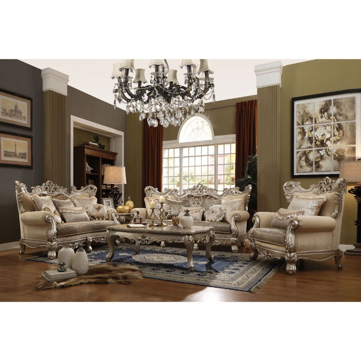 ACME Ranita Fabric & Champagne Sofa Model 51040 - MONAVILLA