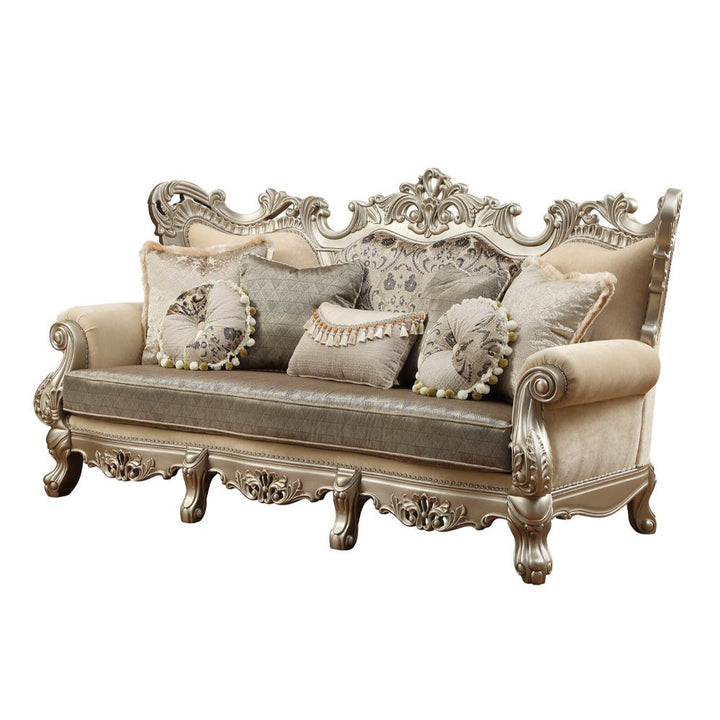 ACME Ranita Fabric & Champagne Sofa Model 51040 - MONAVILLA
