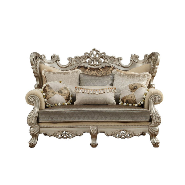 ACME Ranita Fabric & Champagne Loveseat Model 51041 - MONAVILLA