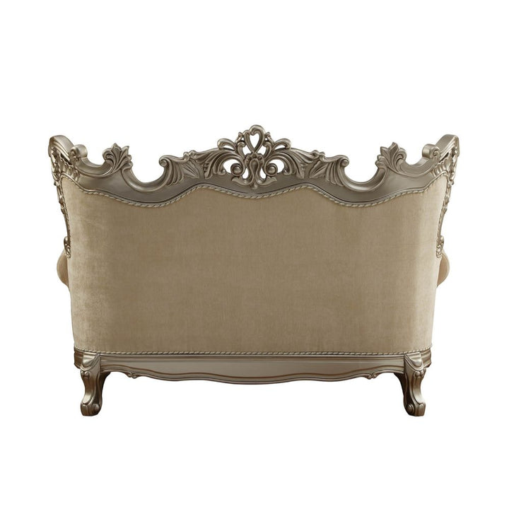 ACME Ranita Fabric & Champagne Loveseat Model 51041 - MONAVILLA