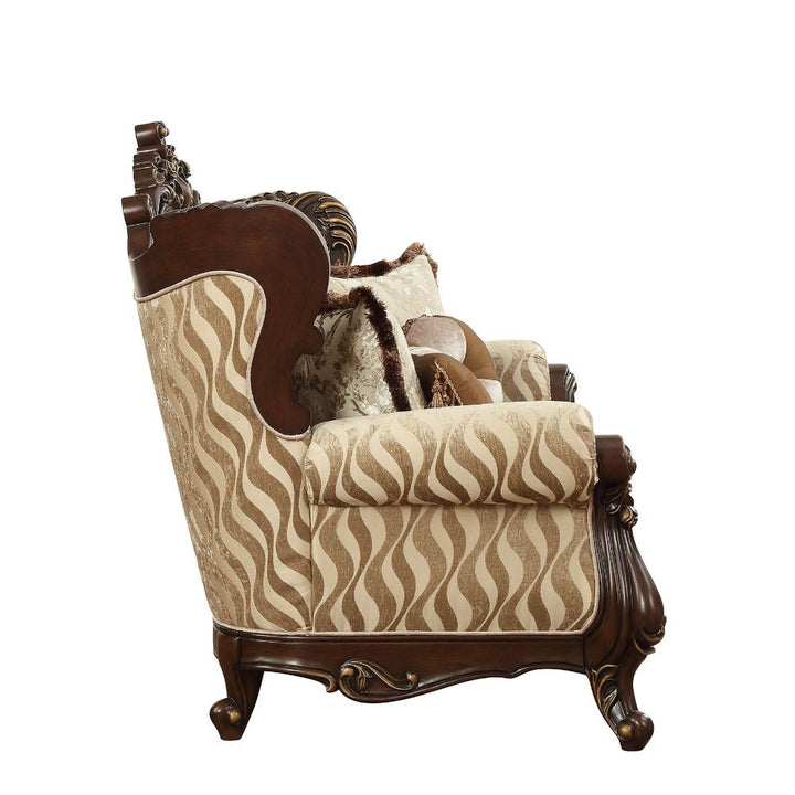 ACME Shalisa Fabric & Walnut Loveseat Model 51051 - MONAVILLA