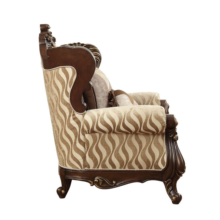 ACME Shalisa Fabric & Walnut Chair Model 51052 - MONAVILLA