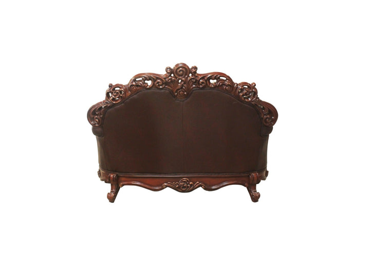ACME Vendome Cherry PU & Cherry Loveseat Model 52002 - MONAVILLA