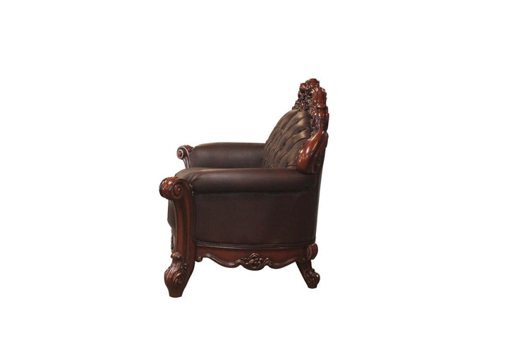 ACME Vendome Cherry PU & Cherry Loveseat Model 52002 - MONAVILLA