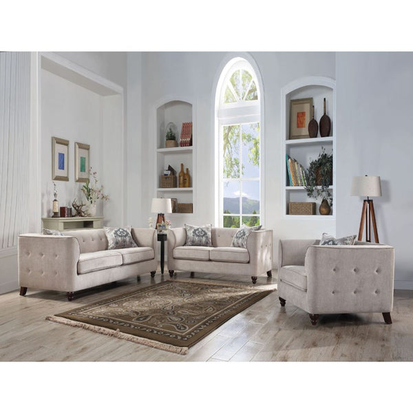 ACME Cyndi Tan Velvet Loveseat Model 52056 - MONAVILLA