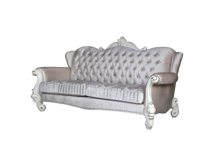 ACME Versailles Ivory Velvet & Bone White Sofa Model 52105 - MONAVILLA