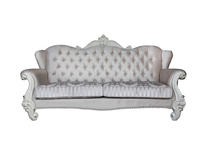 ACME Versailles Ivory Velvet & Bone White Sofa Model 52105 - MONAVILLA