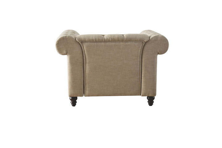 ACME Aurelia Beige Linen Chair Model 52422 - MONAVILLA