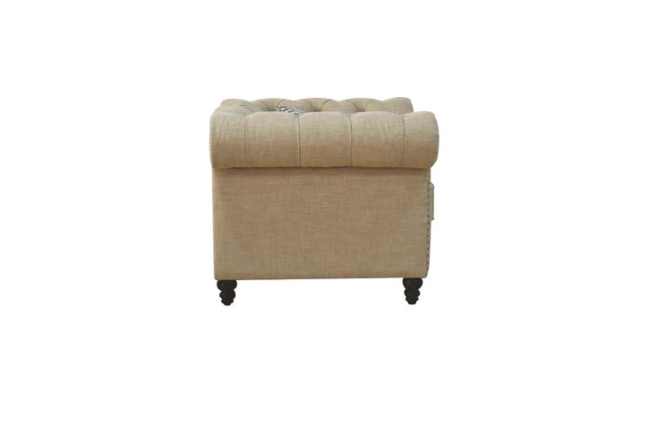 ACME Aurelia Beige Linen Chair Model 52422 - MONAVILLA