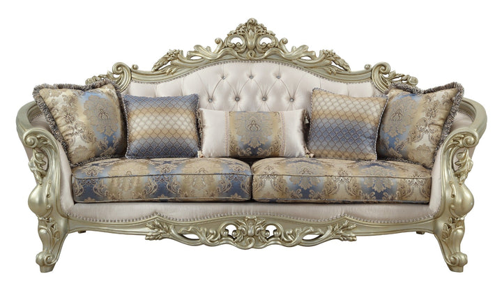 ACME Gorsedd Fabric & Antique White Sofa Model 52440 - MONAVILLA