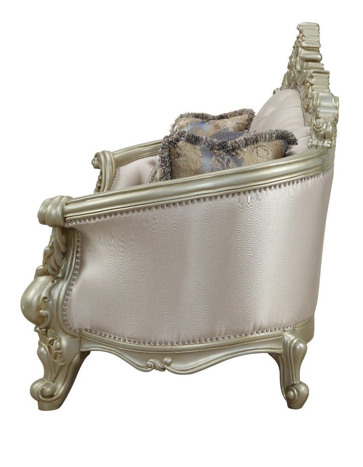 ACME Gorsedd Fabric & Antique White Sofa Model 52440 - MONAVILLA