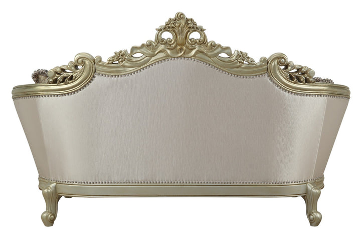 ACME Gorsedd Fabric & Antique White Loveseat Model 52441 - MONAVILLA