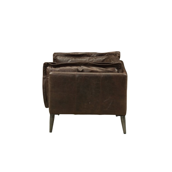 ACME Porchester Distress Chocolate Top Grain Leather Chair Model 52482 - MONAVILLA