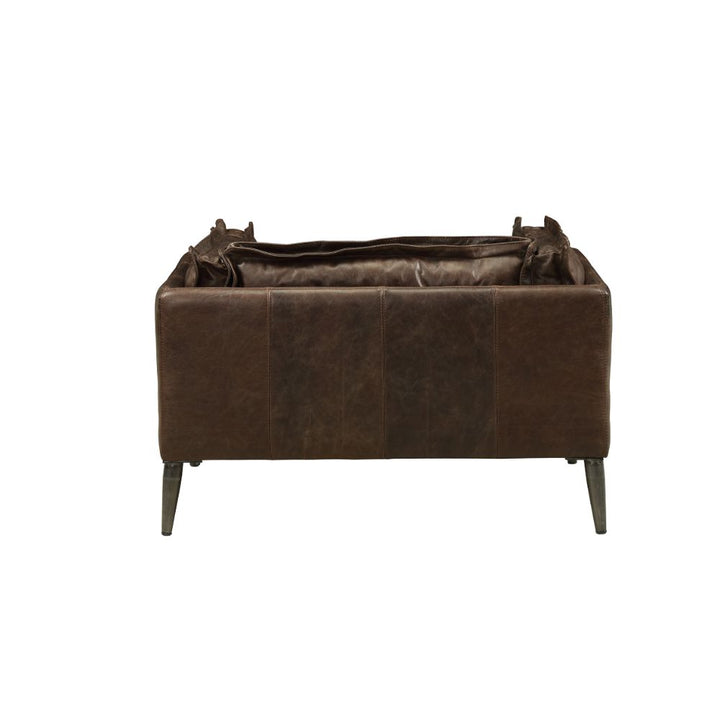 ACME Porchester Distress Chocolate Top Grain Leather Chair Model 52482 - MONAVILLA