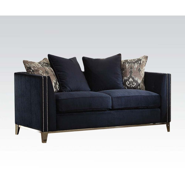 ACME Phaedra Blue Fabric Loveseat Model 52831 - MONAVILLA
