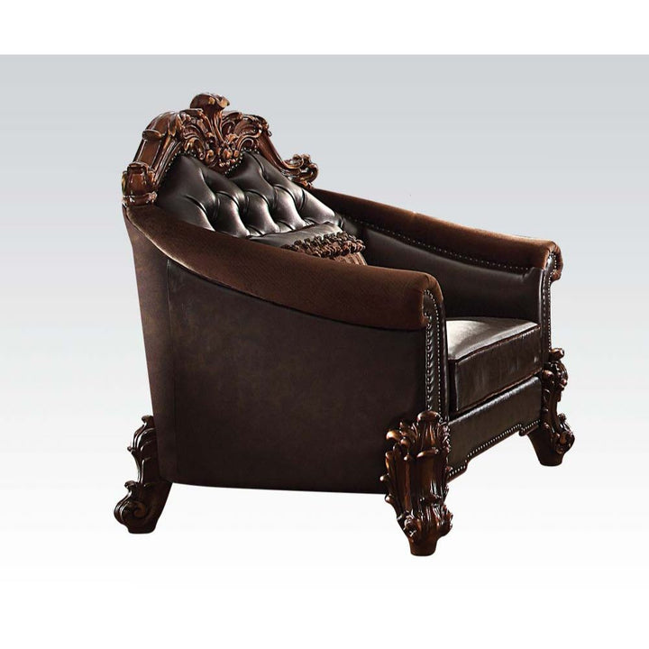 ACME Vendome II Two Tone Dark Brown PU & Cherry Chair Model 53132 - MONAVILLA