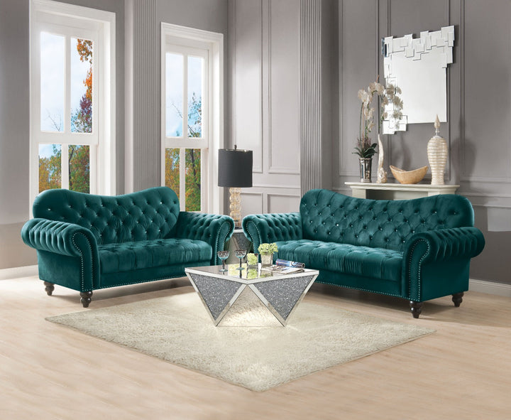 ACME Noralie Mirrored & Faux Diamonds End Table Model 82772 - MONAVILLA