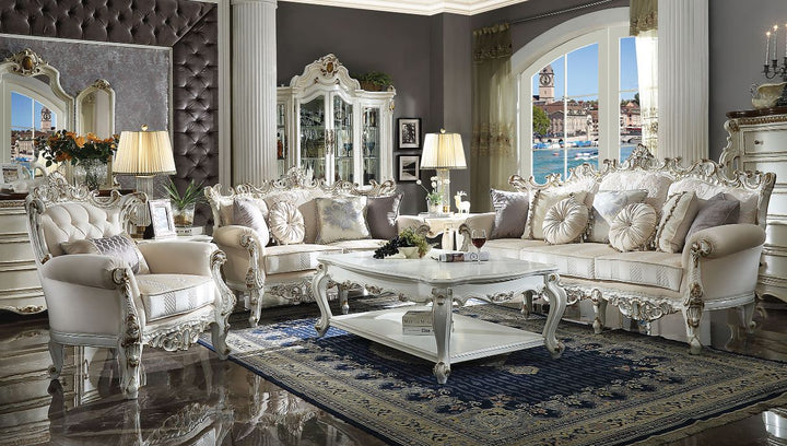 ACME Picardy II Fabric & Antique Pearl Sofa Model 53460 - MONAVILLA