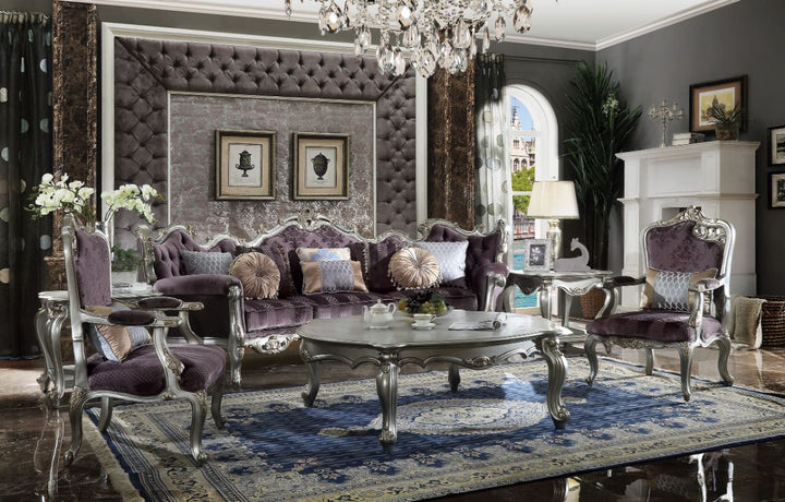 ACME Picardy Velvet & Antique Platinum Sofa Model 53465 - MONAVILLA