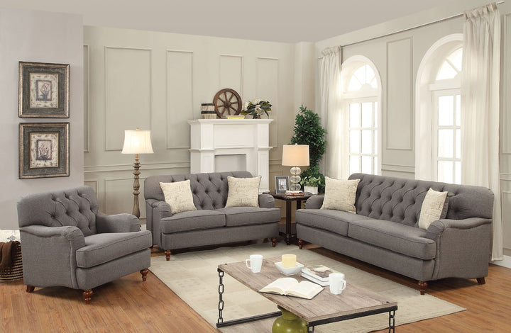 ACME Alianza Dark Gray Fabric Loveseat Model 53691 - MONAVILLA