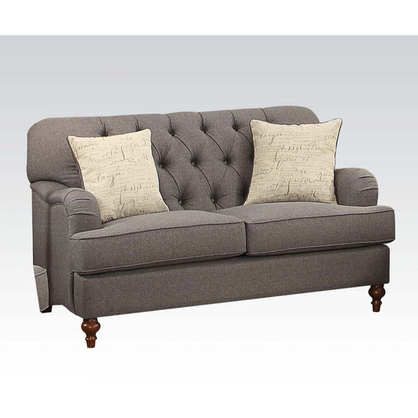 ACME Alianza Dark Gray Fabric Loveseat Model 53691 - MONAVILLA