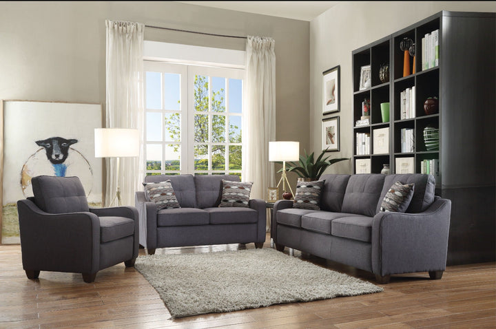 ACME Cleavon II Gray Linen Loveseat Model 53791 - MONAVILLA