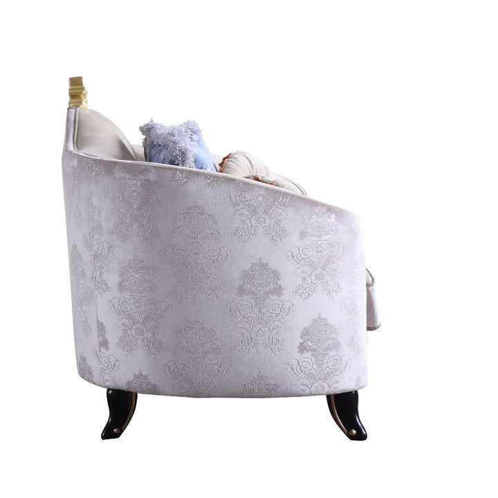 ACME Sheridan Cream Fabric Loveseat Model 53946 - MONAVILLA